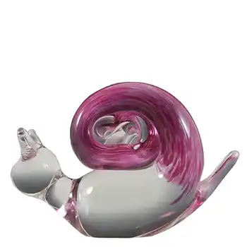 (image for) Wedgwood Speckled Pink Glass Snail Paperweight RSW268