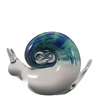 (image for) Wedgwood Speckled Blue & Green Glass Snail Paperweight