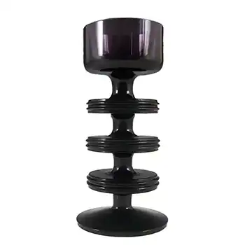 (image for) MARKED Wedgwood Amethyst Glass Sheringham Candlestick RSW13/3