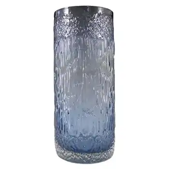 (image for) Wedgwood Blue Glass Textured Vase by Ronald Stennett-Willson