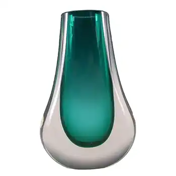 (image for) Whitefriars #9572 Green Glass Teardrop Vase