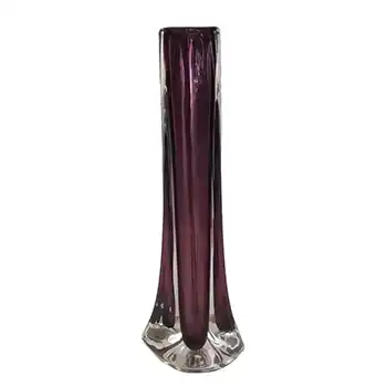 (image for) Whitefriars #9570 Baxter Aubergine Glass Three Sided Vase