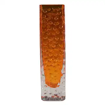 (image for) Whitefriars #9683 Baxter Tangerine Glass 6.75" Nailhead Vase