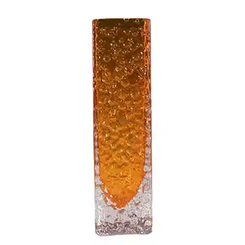 (image for) Whitefriars #9683 Baxter Tangerine Glass 6.75" Nailhead Vase