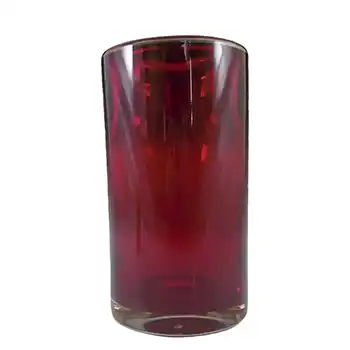 (image for) Whitefriars #9583 Baxter Ruby Red Glass Cylinder Vase