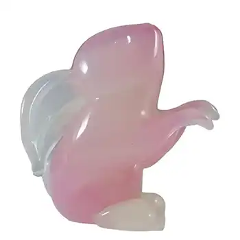 (image for) Archimede Seguso Alabastro Pink Glass Rabbit Sculpture