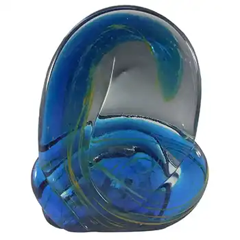 (image for) Mdina 'Blue Summer' Maltese Glass Abstract Knot Sculpture