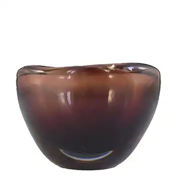 (image for) Orrefors Sven Palmqvist Brown Glass Bowl - Signed PU 3092/1