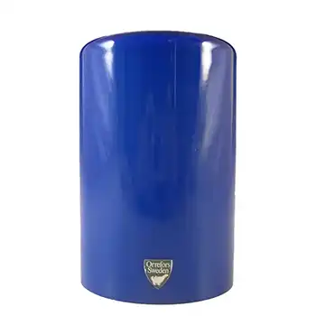 (image for) Orrefors Blue Glass "Eternell" Candle Holder by Owe Elvén