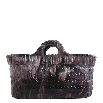 (image for) Sowerby #1192½ Victorian Purple Malachite/Slag Glass Bowl