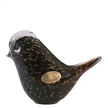 (image for) Wedgwood Speckled Brown Glass Bird Paperweight RSW70