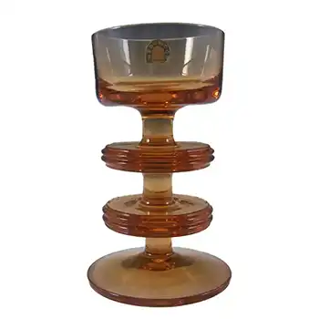 (image for) LABELLED Wedgwood Topaz Glass Sheringham Candlestick RSW13/2