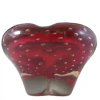 (image for) Whitefriars #9409 Ruby Red Cased Glass Molar/Lobed Bowl