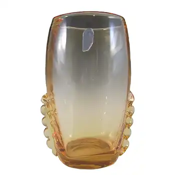 (image for) Whitefriars #9359 1950's Golden Amber Glass Vase - Labelled