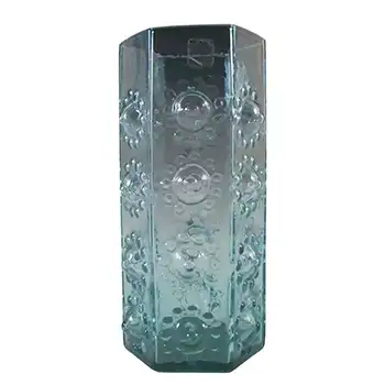 (image for) Dartington #FT95 Frank Thrower Nipple Blue Glass Vase