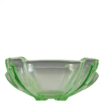 (image for) Stölzle #19250 Czech Art Deco 1930's Uranium Green Glass Bowl