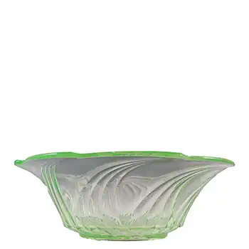 (image for) Art Deco Vintage 1930's Uranium Green Glass Bowl