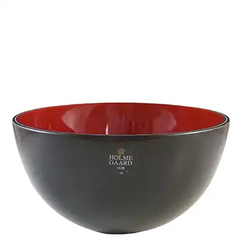 (image for) Holmegaard 'Sense' Red & Black Glass Bowl by Anja Kjær - Marked