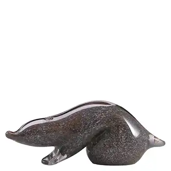 (image for) MARKED & LABELLED Langham Vintage Black & White Glass Badger