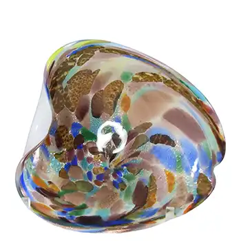 (image for) Vetro Artistico Veneziano Murano Glass Aventurine Bowl