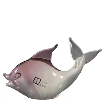 (image for) SIGNED V. Nason & Co Murano Purple Glass Fish Sculpture