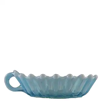 (image for) Davidson Antique Blue Pearline Glass 'Brideshead' Bowl