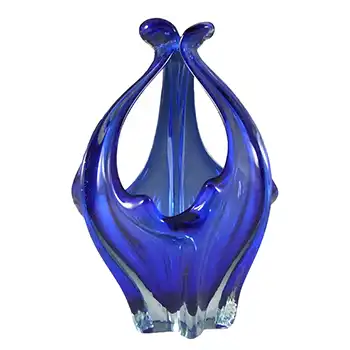 (image for) Cristallo Venezia CCC Murano Blue Sommerso Glass Bowl