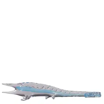 (image for) Murano Blue & Lilac Sommerso Glass Crocodile / Lizard