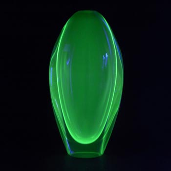 (image for) Arte Nuova Pustetto & Zanetti Murano Sommerso Uranium Glass Vase