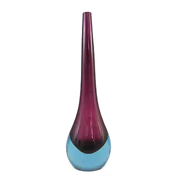 (image for) Murano Purple & Blue Sommerso Glass Stem Vase