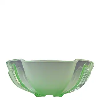 (image for) Stölzle #19250 Large Vintage Czech Art Deco Green Glass Bowl