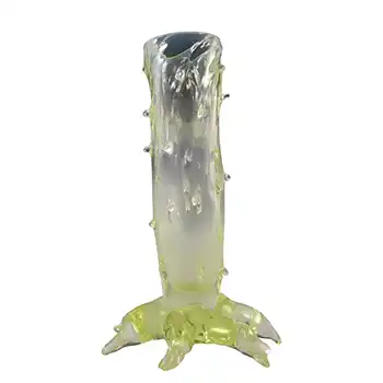 (image for) John Walsh Victorian Vaseline/Uranium 1900's Glass Thorn Vase