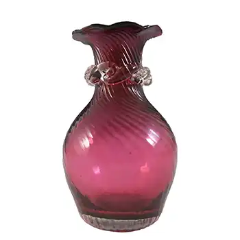 (image for) Victorian Antique Vintage Cranberry Glass Vase