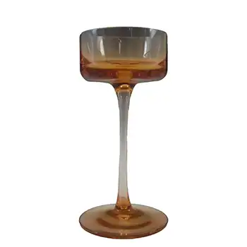 (image for) MARKED 5.75" Wedgwood Topaz Glass Brancaster Candlestick RSW15