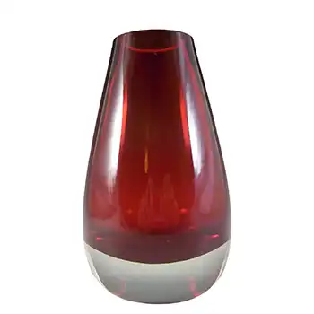 (image for) Whitefriars #9647 Ruby Red Glass Tapering Vase