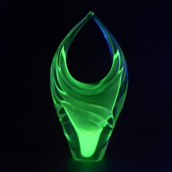 (image for) Arte Nuova Pustetto & Zanetti Murano Sommerso Uranium Glass Vase