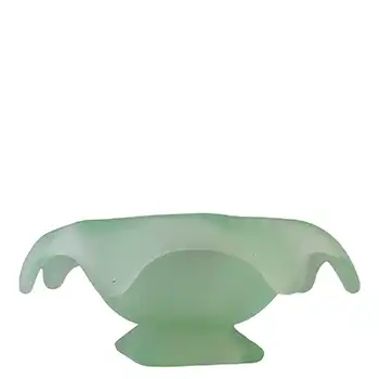 (image for) Bagley #3061 Art Deco Frosted Green Glass 'Equinox' Posy Bowl