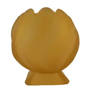 (image for) Bagley #3061 Art Deco Frosted Amber Glass 'Equinox' Posy Vase