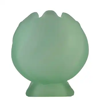 (image for) Bagley #3061 Art Deco Frosted Green Glass 'Equinox' Posy Vase