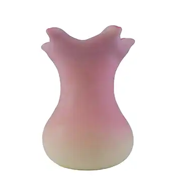 (image for) Thomas Webb Victorian Burmese Uranium Satin Glass Vase