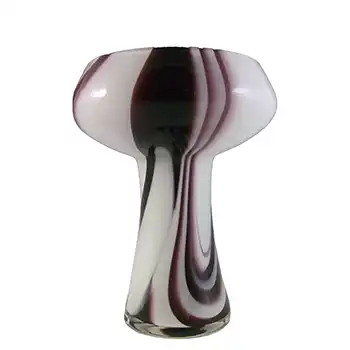 (image for) Carlo Moretti Marbled Purple & White Murano Glass Vase