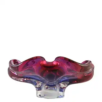 (image for) Chřibská #238/5/15 Czech Pink & Purple Glass Bowl by Josef Hospodka