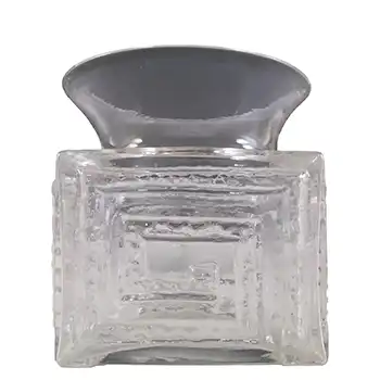 (image for) Dartington #FT72 Frank Thrower Clear Glass Greek Key Vase