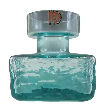 (image for) Dartington #FT98 Frank Thrower Kingfisher Blue Glass Bark Vase