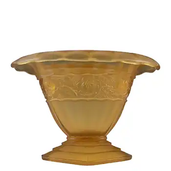 (image for) Ankerglas Bernsdorf Art Deco Amber Glass 'Rosalind' Vase