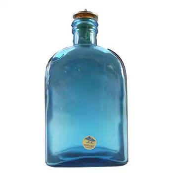 (image for) LABELLED Ekenas Vintage Swedish Blue Retro Glass Bottle