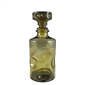 (image for) Empoli Italian Green Glass Vintage Decanter / Bottle - Marked