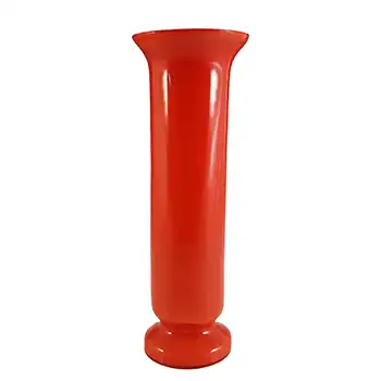 (image for) Empoli Italian Scandinavian Style Orange Cased Glass Vase