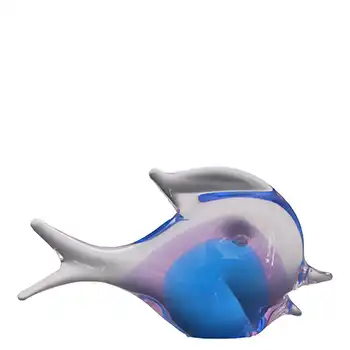 (image for) FM Konstglas Neodymium Lilac & Blue Glass Fish - Labelled