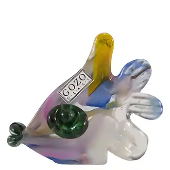 (image for) LABELLED Gozo Maltese Vintage Glass Fish Sculpture